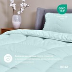 Набор Tropical IDEIA, полуторное одеяло140 x 210 см  подушка 50 x 70 см, антиалергенный, всесезонный мята - фото 3