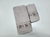 Набор из 2-х махровых полотенец лицо и баня BOTANIC, серо-лиловый - фото 2