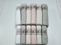 Набор из 2-х махровых полотенец лицо и баня BOTANIC, серо-лиловый - фото 4