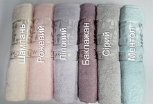 Набор из 2-х махровых полотенец лицо и баня VIP COTTON ECE, лиловый - фото 2