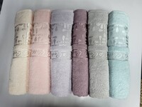 Набор из 2-х махровых полотенец лицо и баня VIP COTTON ECE, лиловый - фото 4