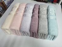 Набор из 2-х махровых полотенец лицо и баня VIP COTTON ECE, лиловый - фото 5
