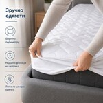 Наматрасник IDEIA стеганый с бортом 80x190 см, гипоаллергенный 150 гм2 - фото 2