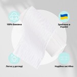 Наволочка для подушки валика 32 x 68 см, сатин 100 бавовна, біла в смужку - фото 9