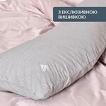 Наволочка для подушки S-Form TM IDEIA 40 x 130 см с молнией бязь хлопок горошок на сірому - фото 14
