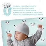 Наволочка на подушку 40x60 см бавовна TM PAPAELLA бязь ранфорс панда м’ята - фото 2