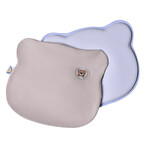 Наволочка на дитячу ортопедичну подушку BabyComfort, 23 x 27 см, трикотаж з вишивкою, сірий беж, ТМ PAPAELLA - фото 6