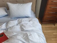 Комплект постільної білизни Небесно-блакитний, Turkish flannel - фото 2