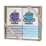 Набор кухонных полотенец вафельных, 2 шт. 50 x 70 см., Simona Cup Coffee-3, ТМ Nilteks, Турция
