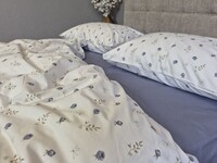 Комплект постільної білизни Turkish Cotton Ностальгія, лавандовий - фото 4