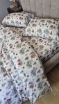 Комплект постільної білизни Новорічна Ніч Turkish Flannel 5D білий з будиночками - фото 10