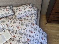 Комплект постільної білизни Новорічна Ніч Turkish Flannel 5D білий з будиночками - фото 12