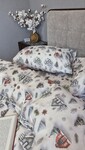 Комплект постільної білизни Новорічна Ніч Turkish Flannel 5D білий з будиночками - фото 13
