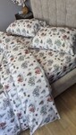 Комплект постільної білизни Новорічна Ніч Turkish Flannel 5D білий з будиночками - фото 15