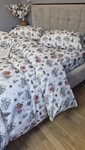 Комплект постільної білизни Новорічна Ніч Turkish Flannel 5D білий з будиночками - фото 16