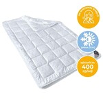 Одеяло полуторное 140 x 210 см 4 Seasons ЗИМА - ЛЕТО антиаллергенное теплое TM IDEIA белое