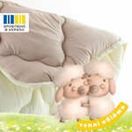 Детское одеяло в кроватку Woolly PAPAELLA, 100x135 см, шерстяное зимнее, бежевое - фото 5