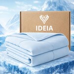 Одеяло летнее охлаждающее IDEIA, полуторное, 140x210 см, легкое, дышащее, для жарких ночей и ночной потливости
