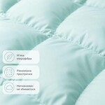 Одеяло летнее IDEIA Tropical 175x210 см (двуспальное), искусственный лебяжий пух, легкое, гипоаллергенное, голубое - фото 9