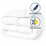 Одеяло 140x210 см IDEIA всесезонное, искусственный пух 370 гм2, антиаллергенное, микрофибра