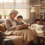Ковдра зимова тепла Woolly, 140 x 210 см,полуторна, натуральна овеча вовна 400 грм2, бежева, ТМ IDEIA - фото 6