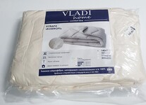 Ковдра холлофайбер 200 x 220 см євро стьобана ПЕ-200, світло-бежева, ТМ Vladi - фото 2