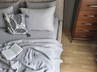 Муслінове покривало Single Grey з натуральної бавовни, ТМ Комфорт-текстиль - фото 3