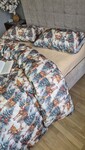 Комплект постільної білизни Олені NEWбежевий Turkish Flannel 5D зимовий принт - фото 6