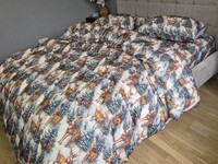 Комплект постільної білизни Олені NEW Turkish Flannel 5D зимовий принт