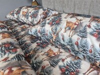 Комплект постільної білизни Олені NEW Turkish Flannel 5D зимовий принт - фото 5