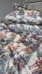 Комплект постільної білизни Олені NEW Turkish Flannel 5D зимовий принт - фото 9