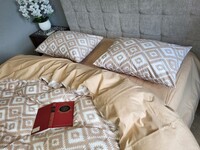 Комплект постельного белья Орнамент беж, cotton