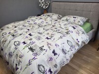 Комплект постельного белья Открытка/салатовый, Turkish flannel - фото 1