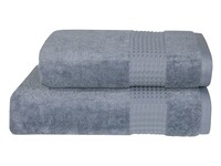 Рушник махровий сауна 100 x 150 см. J-403 сіро-блакитний ТМ Parisa Home Узбекистан