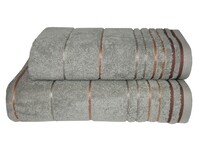 Полотенце махровое 50 x 90 см. Parisa Stripe Cotton D-272 серое ТМ Parisa Home Узбекистан
