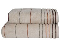 Полотенце махровое банное 70 x 140 см. Parisa Stripe Cotton D-272 кремовое ТМ Parisa Home Узбекистан