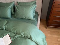 Комплект постельного белья Пастельный зеленый SD-5907, сатин LUX, пошив под размеры - фото 11