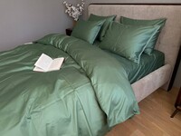 Комплект постельного белья Пастельный зеленый SD-5907, сатин LUX, пошив под размеры - фото 7