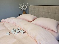 Муслінова постільна білизна Pink Peach, 4-шаровий муслін зі 100 бавовни, ТМ Комфорт-текстиль - фото 2