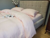Муслінова постільна білизна Pink Peach, 4-шаровий муслін зі 100 бавовни, ТМ Комфорт-текстиль - фото 8