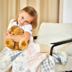 Плед детский хлопок BABY ТM PAPAELLA 90 x 120 см котик розовый - фото 4