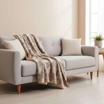 Плед покрывало хлопковое Kassandra TM IDEIA 150 x 220 см шахматы - фото 10