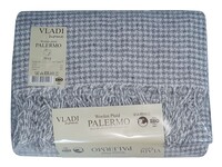 Плед Palermo 140 x 200 см полуторный, 35SVega белый дымчатый, ТМ Vladi