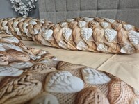 Комплект постельного белья Плетеные Сердечки Cotton 5D бежевый - фото 19