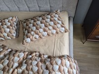 Комплект постельного белья Плетеные Сердечки Cotton 5D бежевый - фото 4