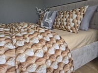 Комплект постельного белья Плетеные Сердечки Cotton 5D бежевый - фото 8