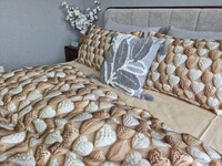 Комплект постельного белья Плетеные Сердечки Cotton 5D бежевый - фото 9