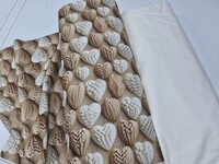 Комплект постільної білизни Плетені Сердечки Cotton 5D молочний - фото 3