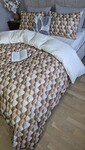 Комплект постільної білизни Плетені Сердечки Cotton 5D молочний - фото 10