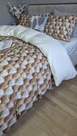 Комплект постільної білизни Плетені Сердечки Cotton 5D молочний - фото 15